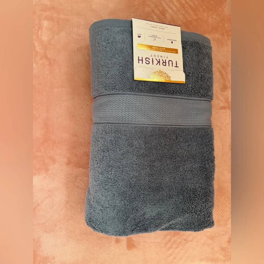 🦋The Turkish Towel Company Bath Towel Lake Blue Soft Absorbent BRAND NEW - Picture 4 of 4